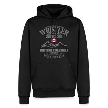 Whistler Ski Resort - Canada - Sweat à capuche Premium bio Homme - noir - Devant - Nico (187cm)