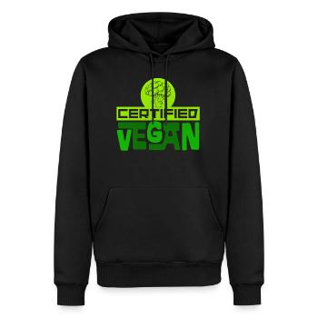 Végétalien végétalien - Sweat à capuche Premium bio Homme - noir - Devant - Nico (187cm)