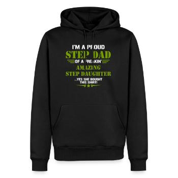 Stiefvater Vater und Tochter Vatertag - Sweat à capuche Premium bio Homme - noir - Devant - Nico (187cm)