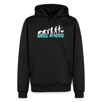 Barbecue King Evolution Grillmeister Barbecue saison - Sweat à capuche Premium bio Homme - noir - Devant - Nico (187cm)