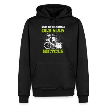 Fahrradfahren - Männer Premium Bio Hoodie - Schwarz - Vorne - Nico (187cm)