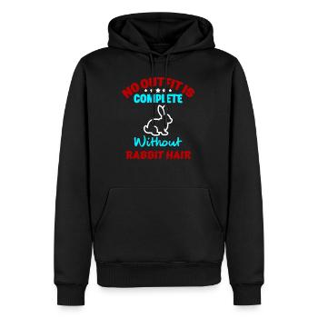 rabbit - Men’s Premium Organic Hoodie - black - Front - Nico (187cm)
