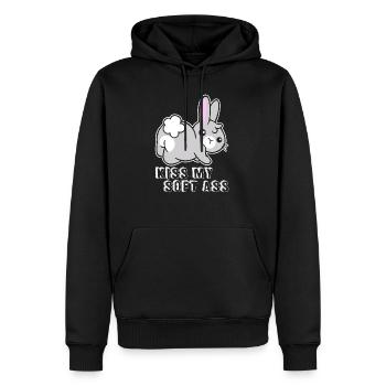 Lustige Niedlichen Tiere Sprüche Hase Häschen - Männer Premium Bio Hoodie - Schwarz - Vorne - Nico (187cm)