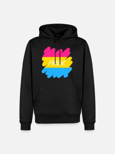 Pan Pride - Pride - Männer Premium Bio Hoodie - Schwarz