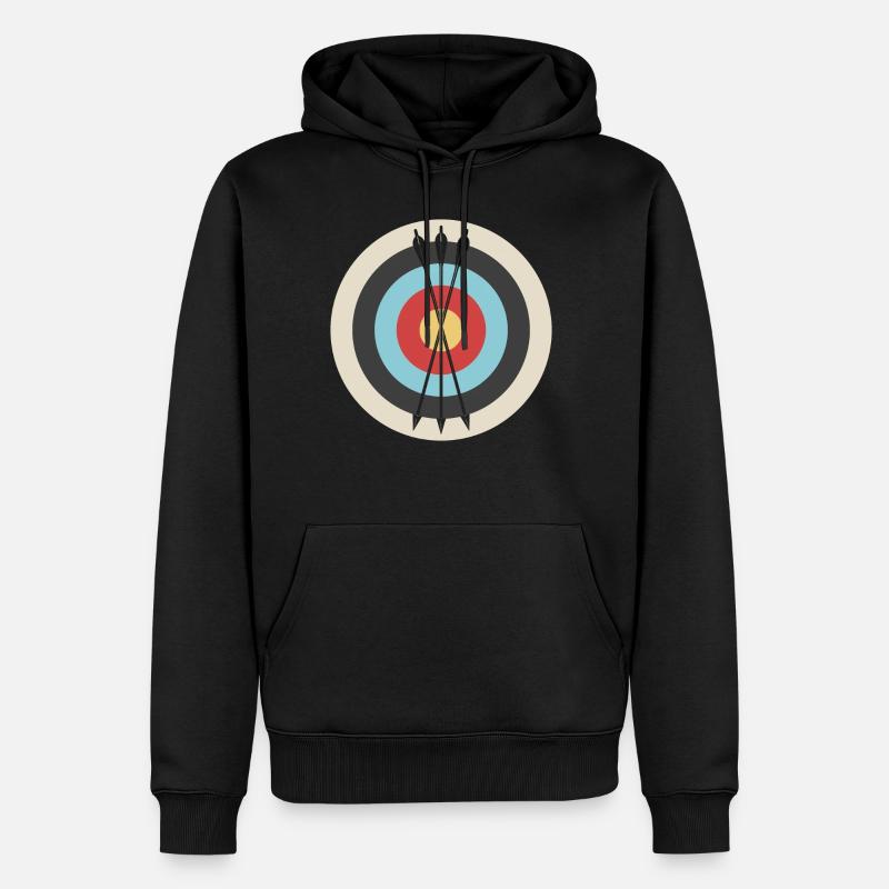 Flèche et arc - Sweat à capuche Premium bio Homme - noir