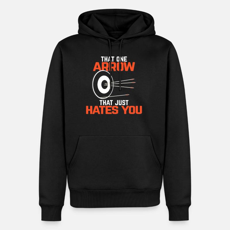 Bogen - Männer Premium Bio Hoodie - Schwarz