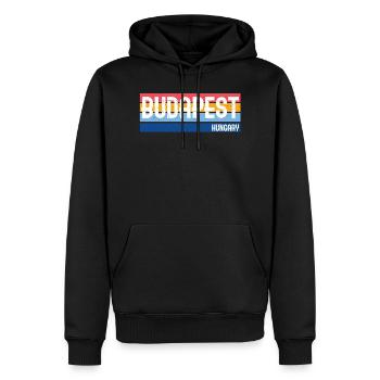 Budapest Shirt - Männer Premium Bio Hoodie - Schwarz - Vorne - Nico (187cm)