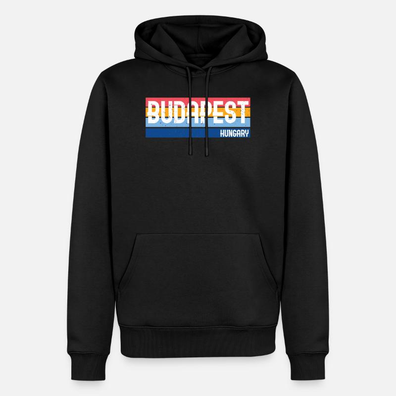 Budapest Shirt - Männer Premium Bio Hoodie - Schwarz