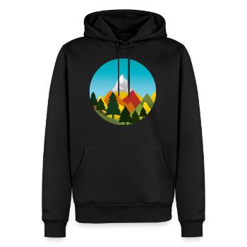 Automne - Sweat à capuche Premium bio Homme - noir - Devant - Nico (187cm)