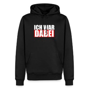 Ich war Dabei Geschenk - Männer Premium Bio Hoodie - Schwarz - Vorne - Nico (187cm)