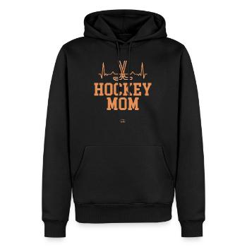 Maman de hockey Hockey sur glace Équipe de joueurs de hockey - Sweat à capuche Premium bio Homme - noir - Devant - Nico (187cm)
