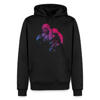 American Football Fan - Männer Premium Bio Hoodie - Schwarz - Vorne - Nico (187cm)