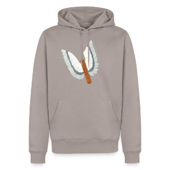 Freekandel - Männer Premium Bio Hoodie - Taupe - Vorne - Nico (187cm)