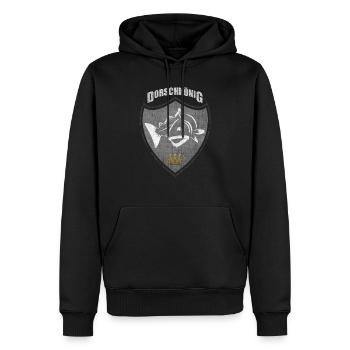 Dorschkönig - Das Dorsch T-Shirt - Männer Premium Bio Hoodie - Schwarz - Vorne - Nico (187cm)