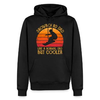 SNOWBOARD DAD Retro Vintage Papa Father Gift - Men’s Premium Organic Hoodie - black - Front - Nico (187cm)