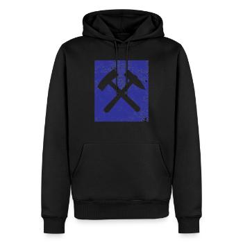Marteau et maillet Ruhrpott - Sweat à capuche Premium bio Homme - noir - Devant - Nico (187cm)