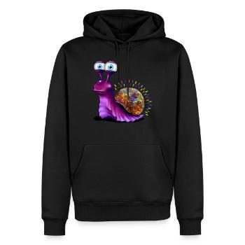 Opal Snail - Opal Schnecke - Männer Premium Bio Hoodie - Schwarz - Vorne - Nico (187cm)