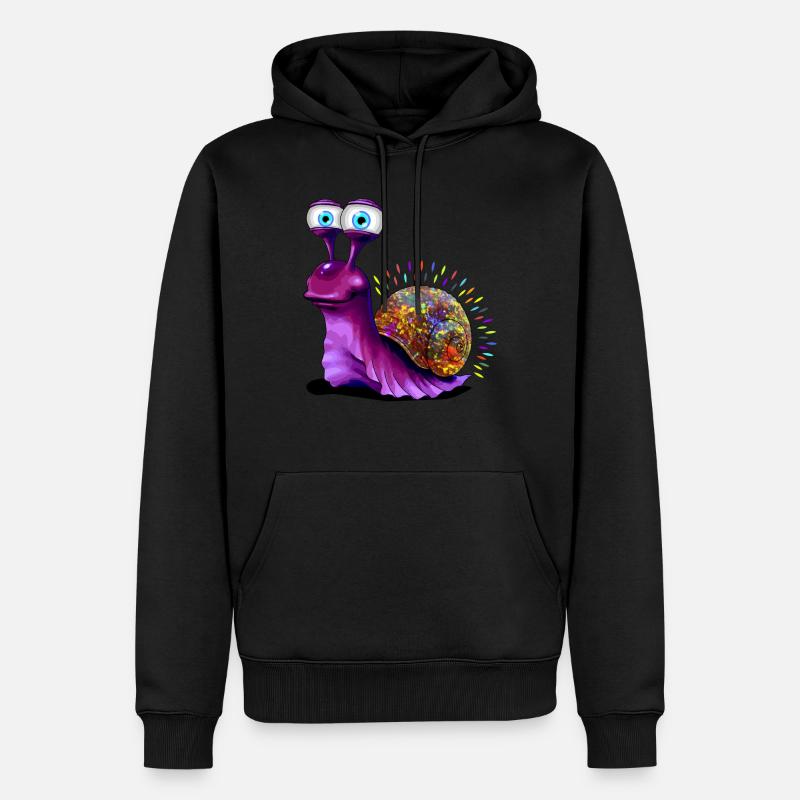 Escargot opale - Sweat à capuche Premium bio Homme - noir