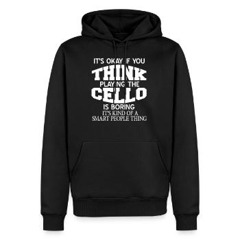 Cello - Männer Premium Bio Hoodie - Schwarz - Vorne - Nico (187cm)