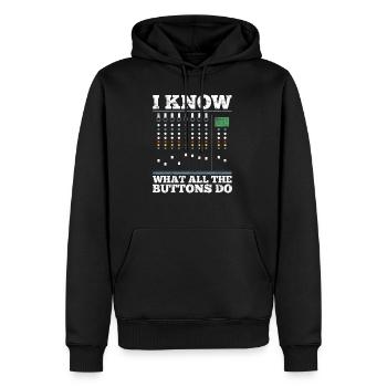 Sound Engineer T-Shirt - Männer Premium Bio Hoodie - Schwarz - Vorne - Nico (187cm)