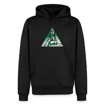 Sommer - Männer Premium Bio Hoodie - Schwarz - Vorne - Nico (187cm)