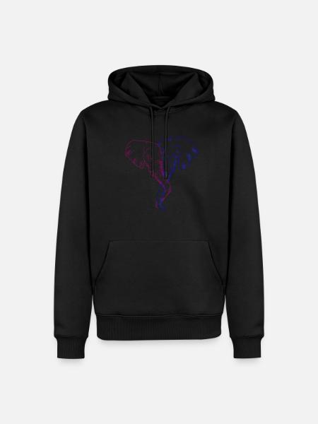 Olifanten in de liefde, olifanten, olifanten, olifanten - Mannen Premium Bio hoodie - zwart