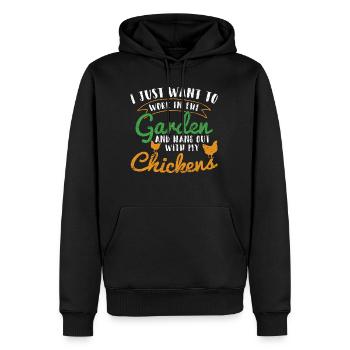 Gartenarbeit - Männer Premium Bio Hoodie - Schwarz - Vorne - Nico (187cm)