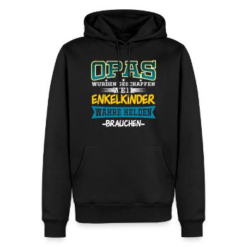 Opa Großvater Opi Geschenk - Männer Premium Bio Hoodie - Schwarz - Vorne - Nico (187cm)