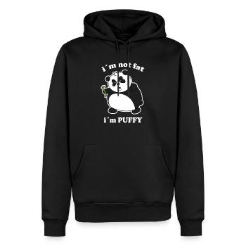 Je ne suis pas gros panda - Sweat à capuche Premium bio Homme - noir - Devant - Nico (187cm)