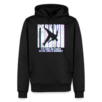 Parkour Freerunning Le Parcour Traceur Geschenk - Männer Premium Bio Hoodie - Schwarz - Vorne - Nico (187cm)