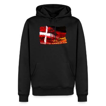 dansk tysk venskab - Amitié germano-danoise - Sweat à capuche Premium bio Homme - noir - Devant - Nico (187cm)
