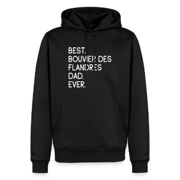 Bouvier des Flandres Chien de troupeau de Flandre - Sweat à capuche Premium bio Homme - noir - Devant - Nico (187cm)