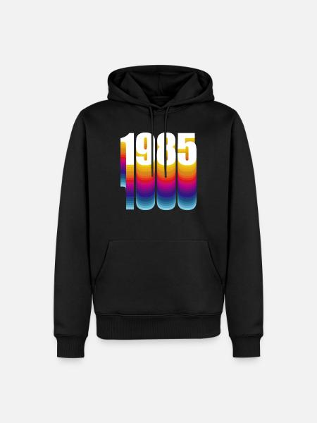 1985 - Men’s Premium Organic Hoodie - black