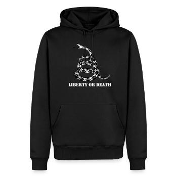 Gasden Snake Ancap Light - Sweat à capuche Premium bio Homme - noir - Devant - Nico (187cm)