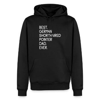 Deutsch Kurzhaar German Shorthaired Pointer - Men’s Premium Organic Hoodie - black - Front - Nico (187cm)