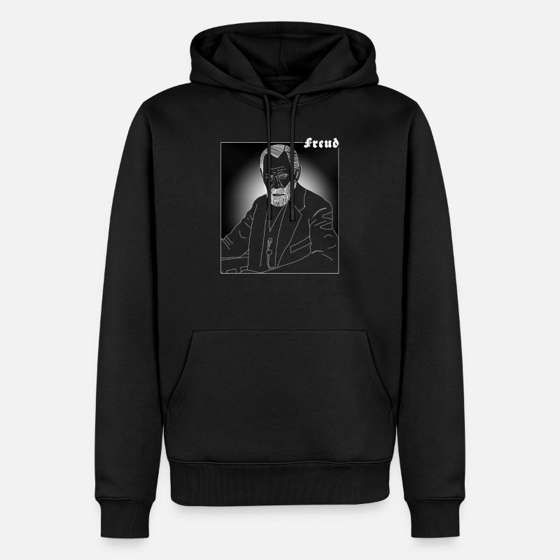 Sigmund Freud, Psychoanalyse - Männer Premium Bio Hoodie - Schwarz