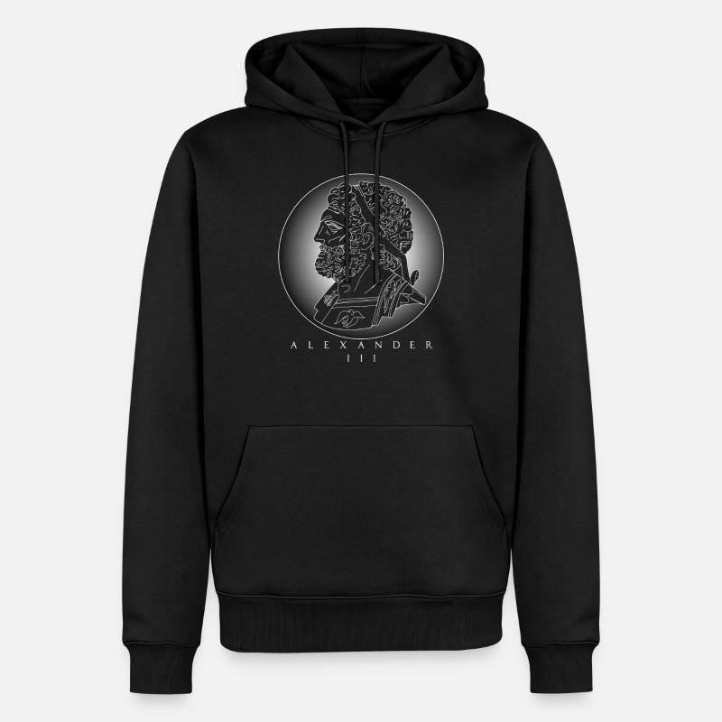 Alexandre le Grand, Alexandre III de Macédoine - Sweat à capuche Premium bio Homme - noir