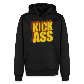 Kick-Ass - Männer Premium Bio Hoodie - Schwarz - Vorne - Nico (187cm)