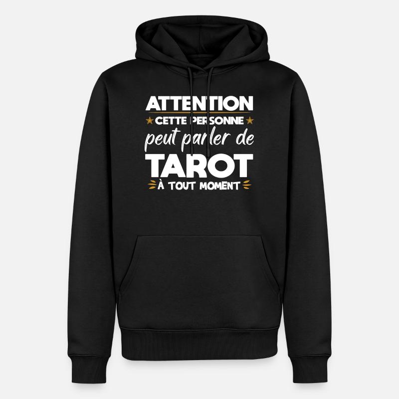 Tarot cadeau drôle jeu de carte retraite - Sweat à capuche Premium bio Homme - noir