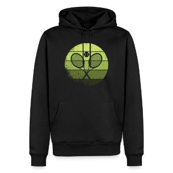Tennis raquette balle de tennis tennis joueur de tennis - Sweat à capuche Premium bio Homme - noir - Devant - Nico (187cm)