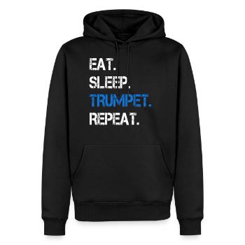 Trompete Musikinstrument Geschenk - Männer Premium Bio Hoodie - Schwarz - Vorne - Nico (187cm)