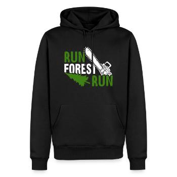 Forester de tronçonneuse de type bûcheron - Sweat à capuche Premium bio Homme - noir - Devant - Nico (187cm)