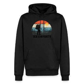 There is No Planet B! - Men’s Premium Organic Hoodie - black - Front - Nico (187cm)