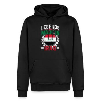 Irak Geschenkidee - Männer Premium Bio Hoodie - Schwarz - Vorne - Nico (187cm)