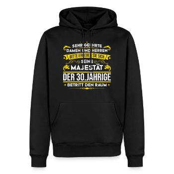 30.Geburtstag Männer Mann Geschenk - Männer Premium Bio Hoodie - Schwarz - Vorne - Nico (187cm)