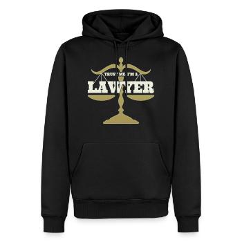 Anwalt Jura Geschenkidee Rechtsanwalt Jurist - Männer Premium Bio Hoodie - Schwarz - Vorne - Nico (187cm)