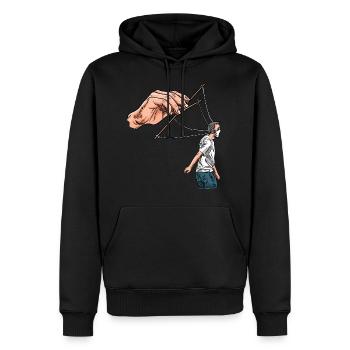 Anti Mask Duty Marionette Face Mask - Männer Premium Bio Hoodie - Schwarz - Vorne - Nico (187cm)