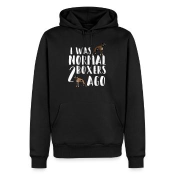 Boxer Dog Gifts - Men’s Premium Organic Hoodie - black - Front - Nico (187cm)