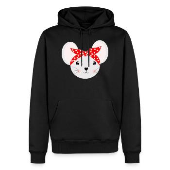 Cute Mouse - Men’s Premium Organic Hoodie - black - Front - Nico (187cm)