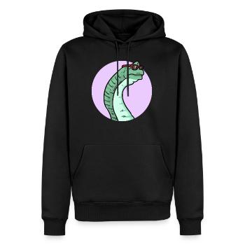 Dinosaurier Mit Sonnenbrille - Männer Premium Bio Hoodie - Schwarz - Vorne - Nico (187cm)